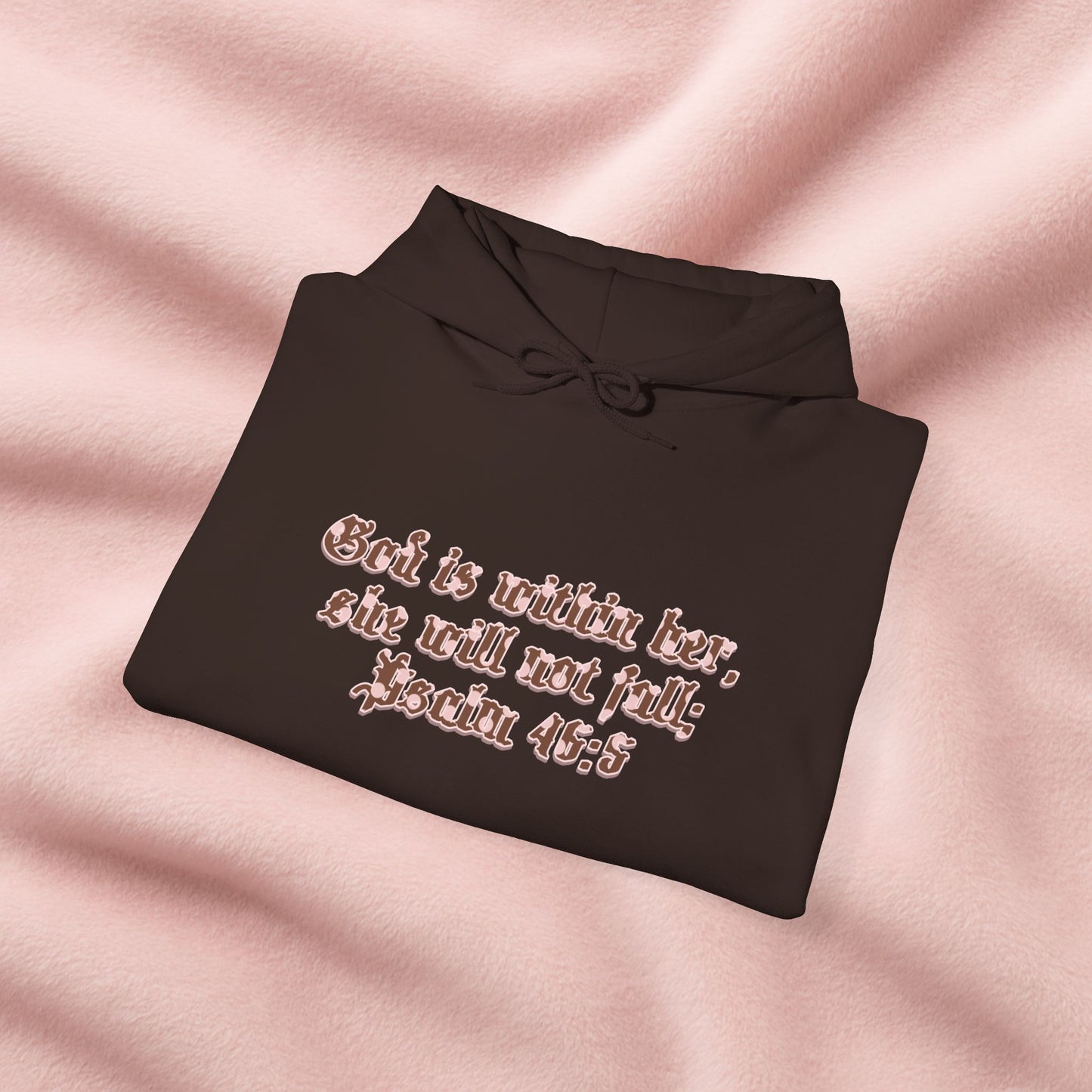 Chocolate & Cream Polka Dot Psalm 46:5 Essential Hoodie – Neapolitan Café