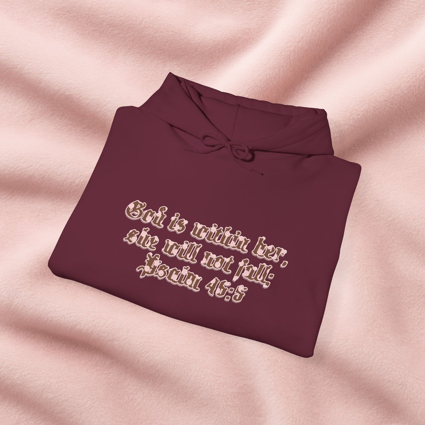 Chocolate & Cream Polka Dot Psalm 46:5 Essential Hoodie – Neapolitan Café