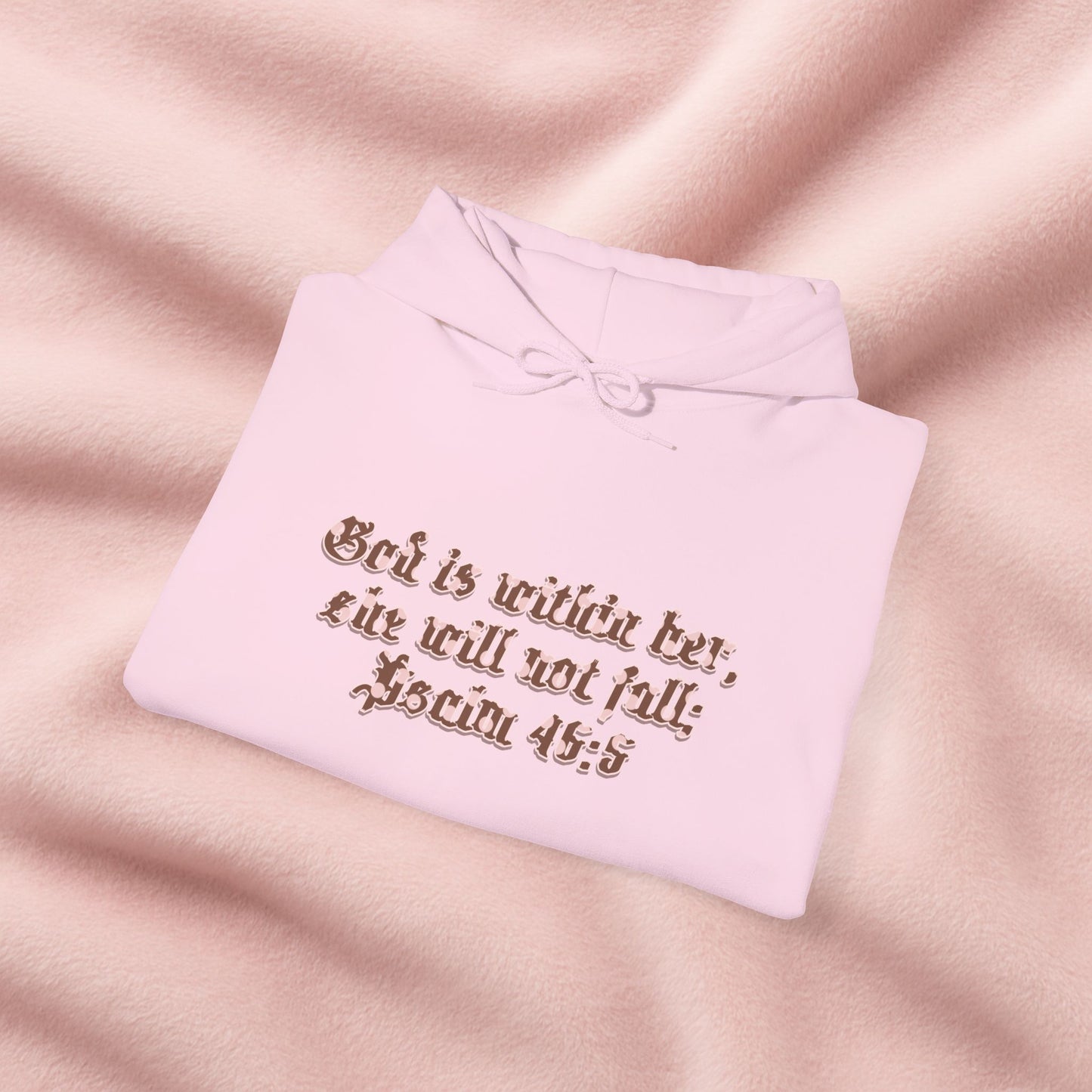 Chocolate & Cream Polka Dot Psalm 46:5 Essential Hoodie – Neapolitan Café